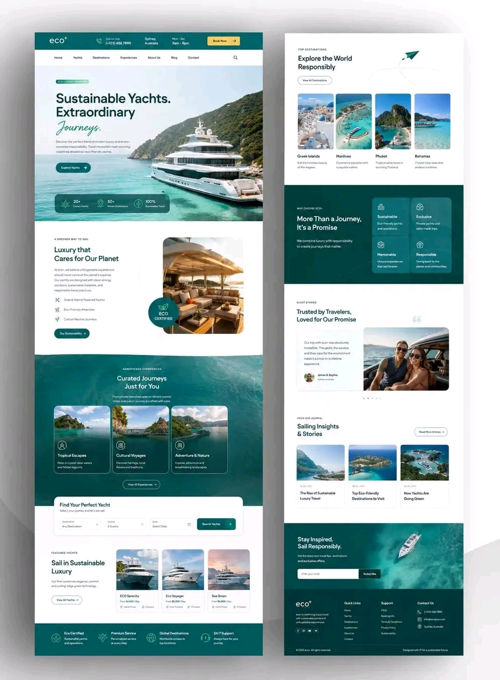 ECO+ Yachts website